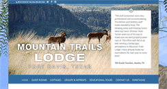 Desktop Screenshot of mountaintrailslodge.com