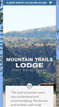 Mobile Screenshot of mountaintrailslodge.com