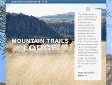 Tablet Screenshot of mountaintrailslodge.com